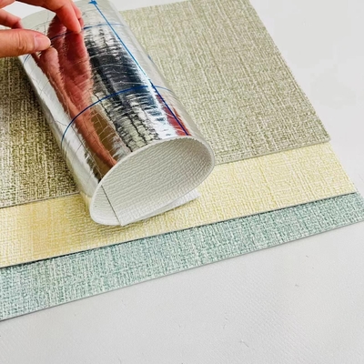 ผ้าใบ เนื้อผง 3D วอลเปเปอร์กันไฟ Wall Covering Roll สําหรับอพาร์ทเมนต์