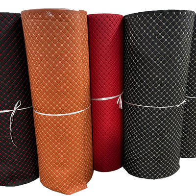 ปรับแต่งความหนา PVC ผิวหนังฟอง ด้วยการออกแบบการ brodery สําหรับรถยนต์ที่นั่งปก