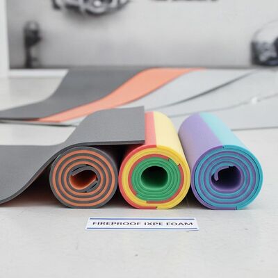 Fireproof Multicolor IXPE Closed Cell PE Foam Sheets Rolls for Automotive Sound Insulation Material