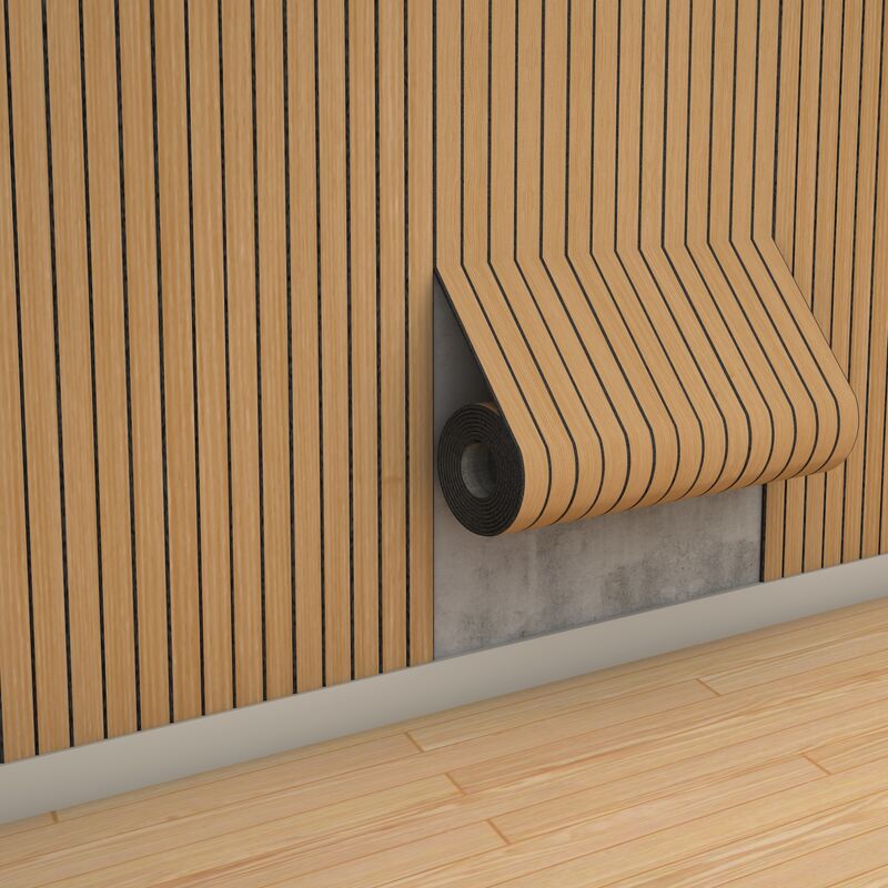 แผ่นกระจังหน้านุ่ม IXPE กันน้ำพร้อมชั้นป้องกัน PVC สำหรับตกแต่งอพาร์ทเมนท์