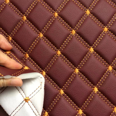 ปรับแต่งความหนา PVC ผิวหนังฟอง ด้วยการออกแบบการ brodery สําหรับรถยนต์ที่นั่งปก
