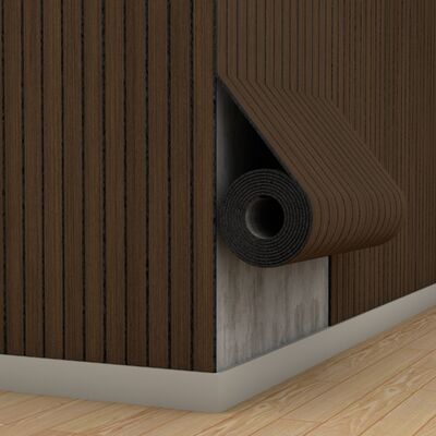 แผ่นผนังไม้ระแนงไม้เนื้ออ่อนพร้อมชั้นโฟม IXPE สำหรับการตกแต่งบ้านสวัสดิการ